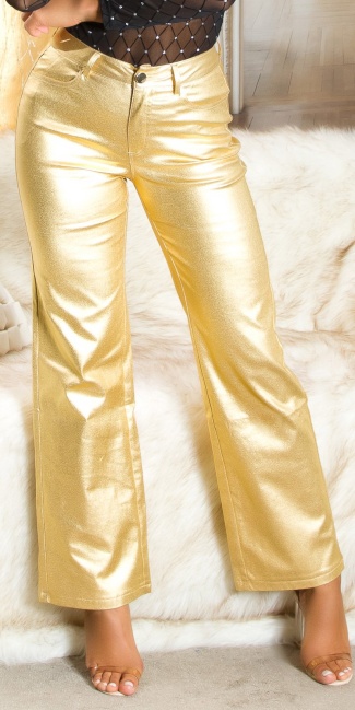 Musthave Highwaist Bootcut Pants Gold